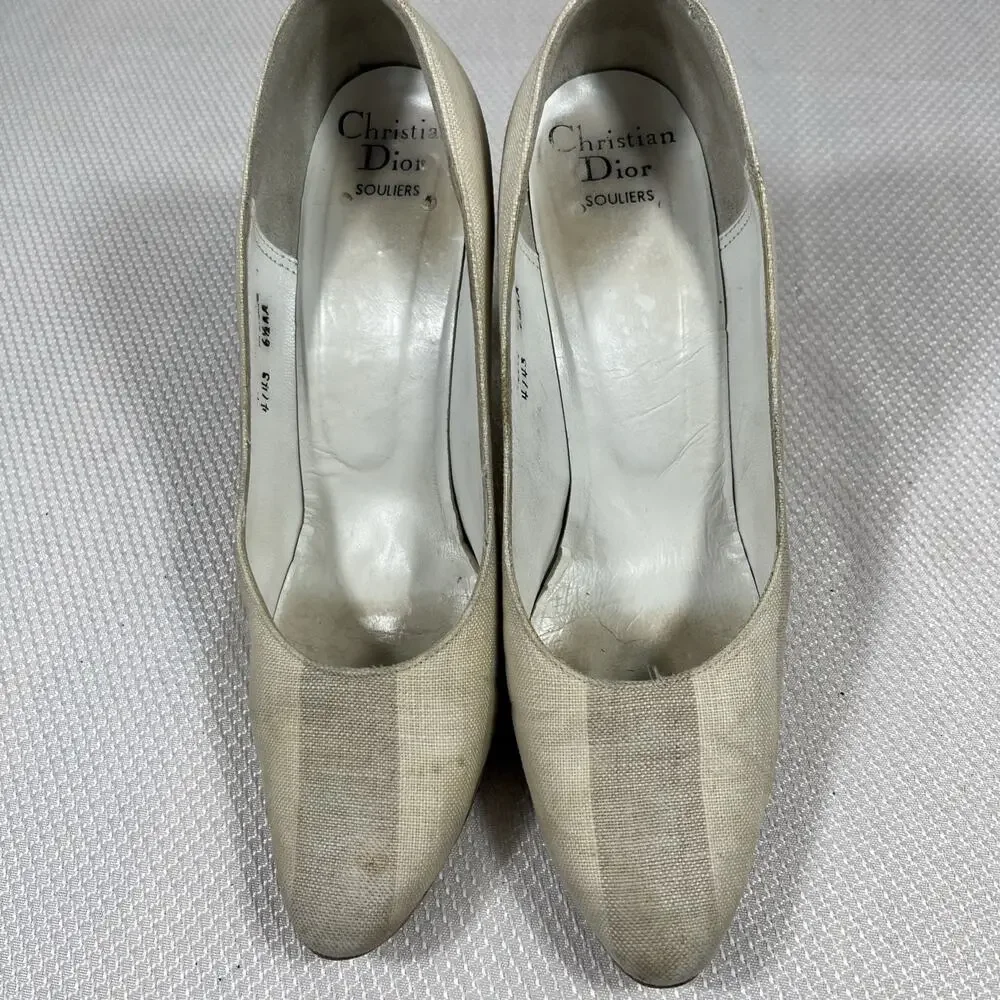 True Vtg‎ Authentic Christian Dior Souliers Classic Pumps Europe Sz 37 /6.5AA